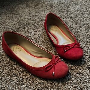 Naturalizer Red Suede Ballet Flats